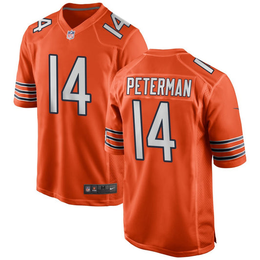 Nathan Peterman Chicago Bears Nike Alternate Game Jersey - Orange