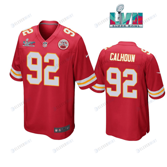 Shilique Calhoun 92 Kansas City Chiefs Super Bowl LVII Red Men Game Jersey