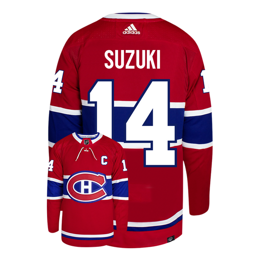 Nick Suzuki Montreal Canadiens Adidas Primegreen Authentic NHL Hockey Jersey