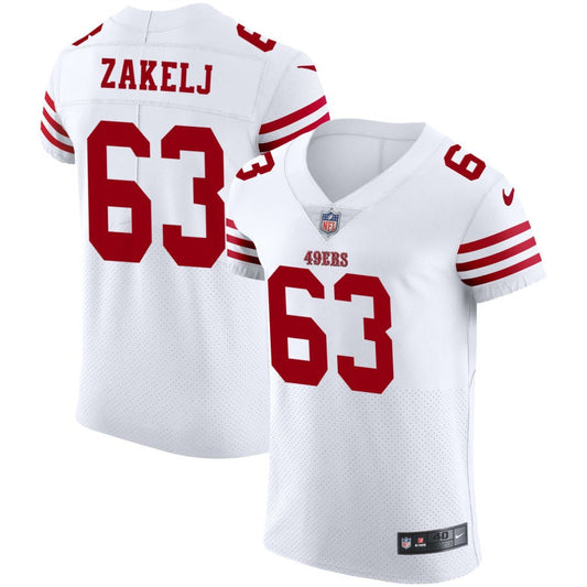 Nick Zakelj San Francisco 49ers Nike Vapor Elite Jersey - White