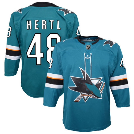 Tomas Hertl San Jose Sharks Youth 2019/20 Home Premier Jersey - Teal