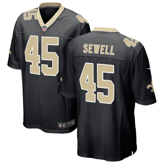 Nephi Sewell New Orleans Saints Nike Game Jersey - Black