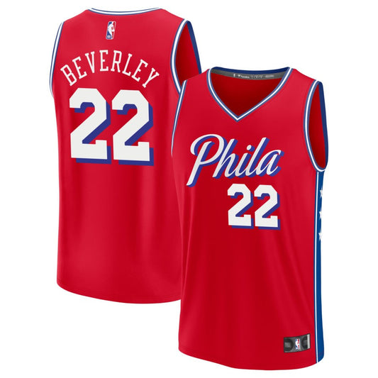 Patrick Beverley Philadelphia 76ers Fanatics Branded Youth Fast Break Replica Jersey - Statement Edition - Red