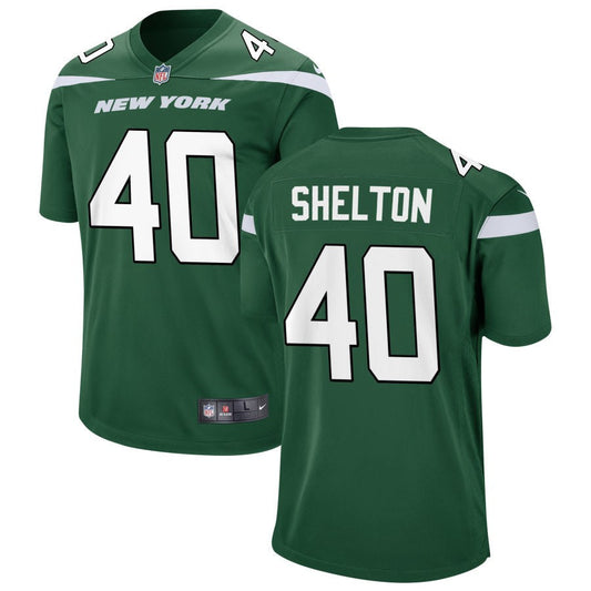 Nehemiah Shelton New York Jets Nike Game Jersey - Gotham Green