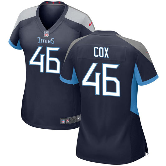 Morgan Cox Tennessee Titans Nike Women's Game Jersey - Navy