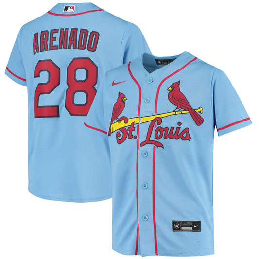 Youth St. Louis Cardinals Nolan Arenado Alternate Player Jersey - Light Blue