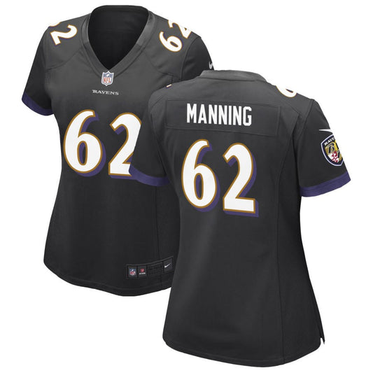 Tashawn Manning Baltimore Ravens Nike Women's Alternate Game Jersey - Black