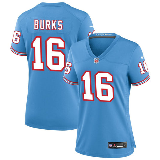 Treylon Burks Tennessee Titans Nike Women's Oilers Throwback Game Jersey - Light Blue